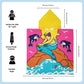 Famyo pink mermaid poncho towel for kids - towels for girls