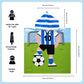 Football Themed Poncho Towel for Kids, 1-7 years | Quick-Drying Microfiber Kids Towel