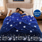 Leo the Astronaut Glow Quilt/Blanket/AC Comforter, Poncho Towel & Bath Towel Combo for Kids | Glow Blanket & Quick-Dry Towels | Gift Set for Kids