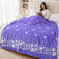 Lavender Unicorn Glow in the Dark Quilt/Blanket/AC Comforter | Soft Premium Flannel | Queen Size | All-Season Glow Blanket for Adults
