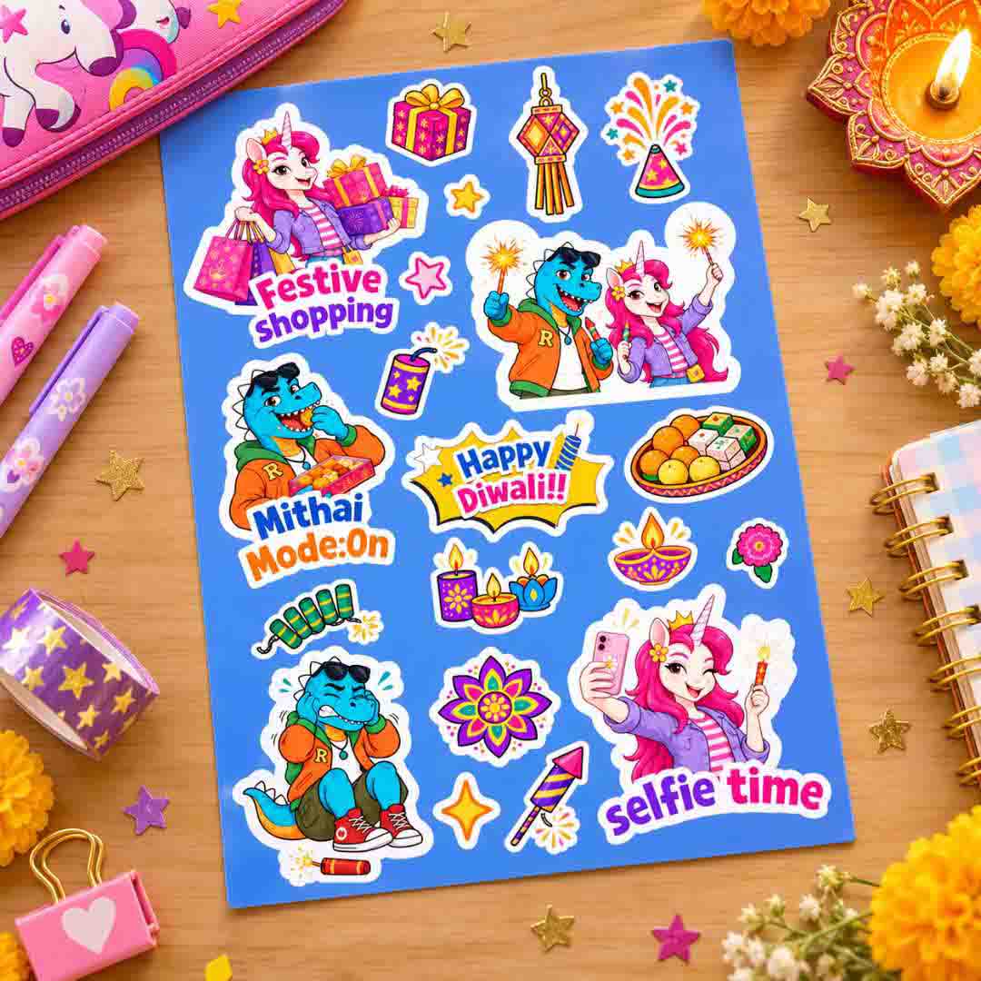 DIWALI STICKER SHEET FAMYO
