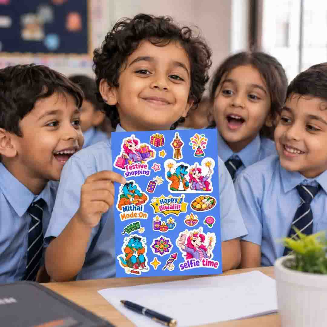DIWALI STICKER SHEET FAMYO