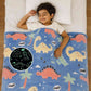 Dino Blanket for Kids, 0-15 Years | Glow In The Dark Blanket | Ultra-soft & Lightweight Famyo Shop WH