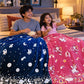 June the Unicorn & Dark Blue Astronaut Glow in the Dark Quilt/Blanket/AC Comforter Set for Kids | Set of 2 Soft Flannel Queen Size Blankets