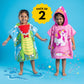 Crocodile & June Unicorn Hooded Towel, Set of 2 | 100% Microfiber Poncho Towel for Kids (1-7 Years)
