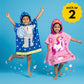 Astro & June Unicorn Hooded Bath Towel, Set of 2 | 100% Microfiber Poncho Towel for Kids (1-7 Years)