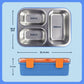 Famyo Rexy Dino Bento Lunch Box for Kids | Leakproof Kids Tiffin Box | 3 Stainless Steel Compartments | BPA-Free Snack Box
