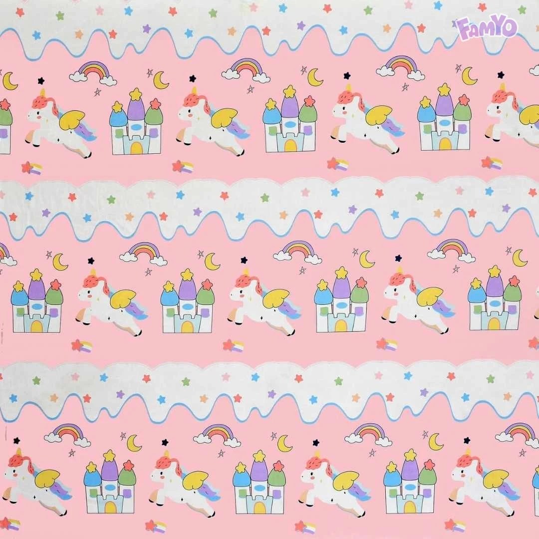 Famyo kids bedsheet set – 2 fitted bedsheets with zipped pillows in cute prints