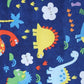 Famyo king size bedsheet set – dino + unicorn with zipped pillow covers