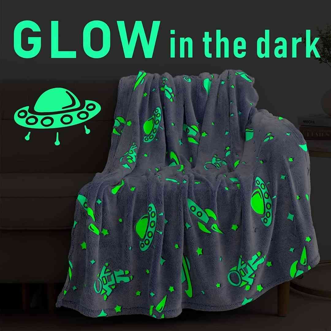 Astronaut and rocket glow blanket – kids bedtime essential by Famyo