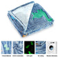 Kids AC blanket – large dino design that glows in the dark by Famyo