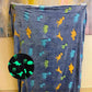 Glow in dark big dino blanket – perfect AC blanket for boys and girls