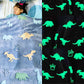 Big dino glow in the dark blanket by Famyo – queen size AC blanket for kids