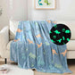 Famyo queen size dinosaur blanket – glow in dark essential for bedtime