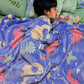 Famyo blue dinosaur blanket – ultra-soft with glow in the dark magic
