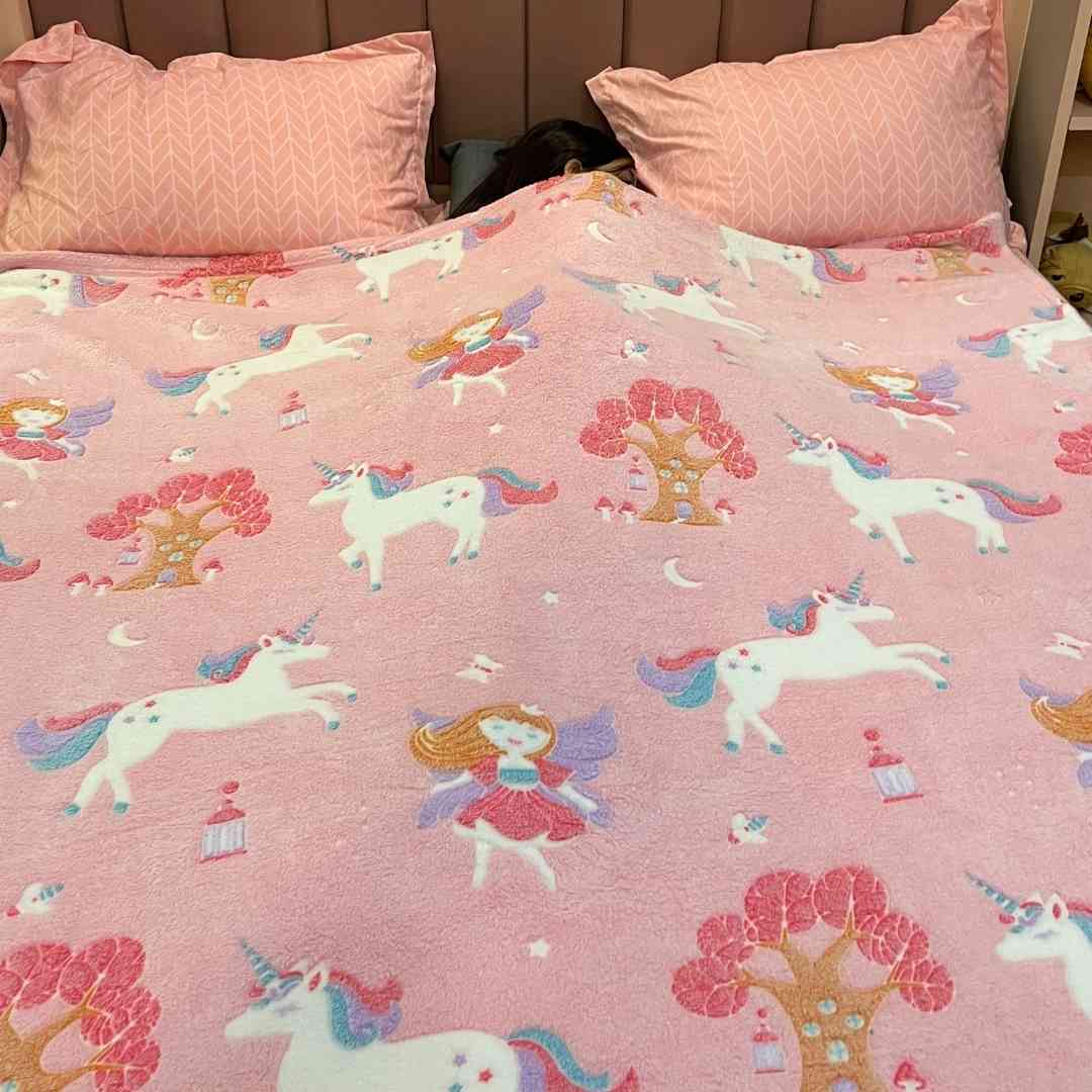 Pink Unicorn Glow Blanket for Kids Shop at Famyo!