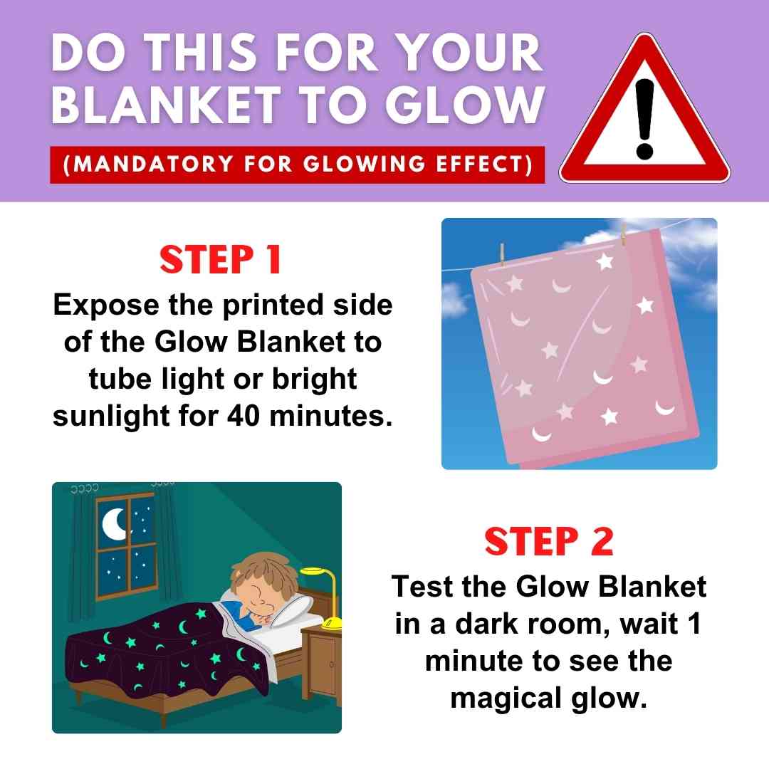 How does glow in the dark blanket glow?