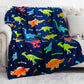 Kids dinosaur glow blanket – perfect for AC rooms and dreamy nights