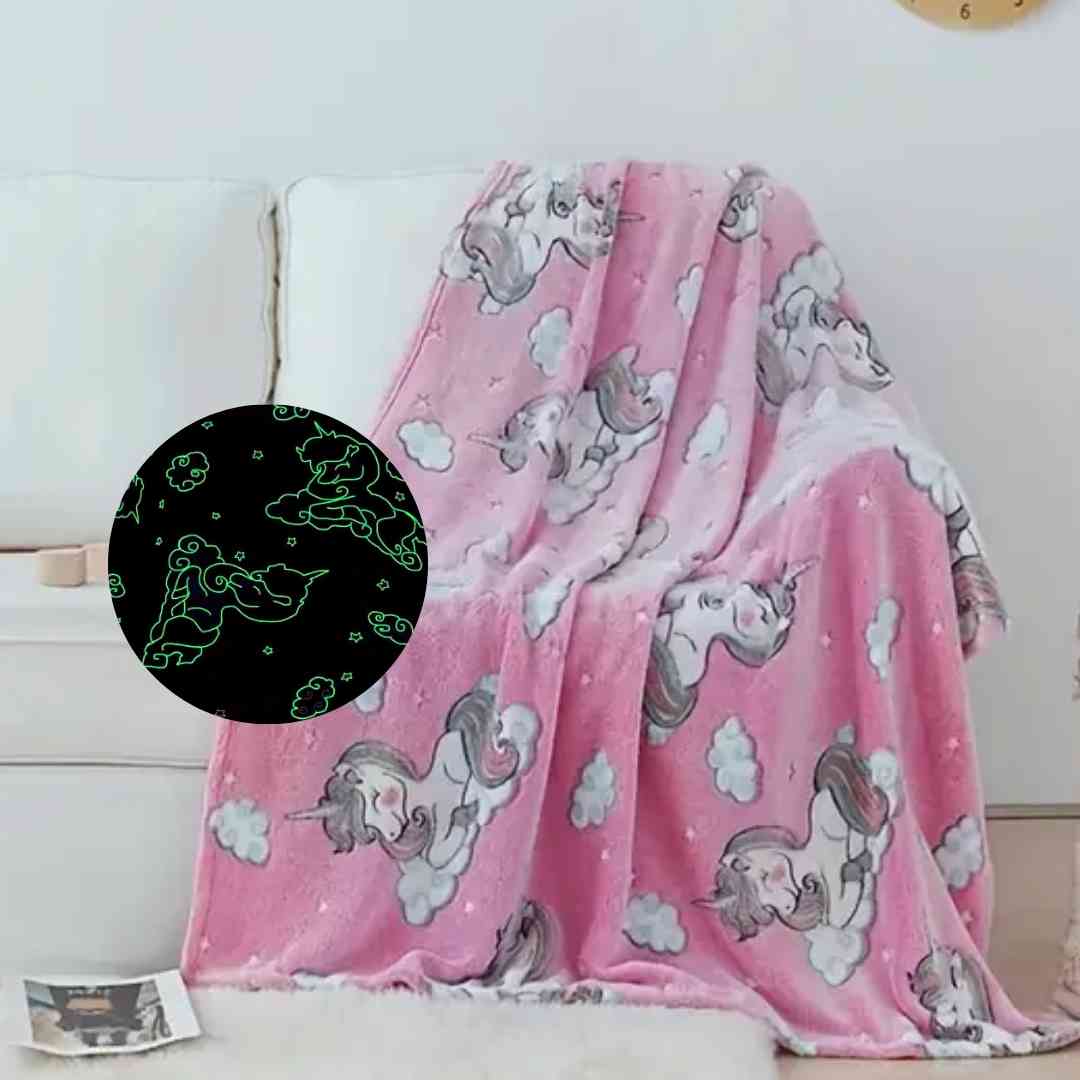 Famyo Glow-in-the-Dark Blanket Dreamy Unicorn (0–15 Years)
