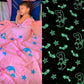 Mermaid glow in the dark blanket by Famyo – queen size lightweight blanket for kids