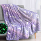 Purple Unicorn Blanket, 0-15 years | Glow in The Dark Blanket for Kids | Ultra-soft & Lightweight Blanket Famyo Shop WH