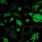 Kids glow blanket set – one unicorn and one space-themed AC blanket