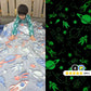 Famyo rocket glow in the dark blanket – spaceship theme for kids aged 0–15