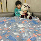Rocket launch glow blanket – AC-friendly kids bedding in queen size
