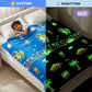 Rexy the Dino Glow Blanket from Famyo Glow Maxx Series – Soft Kids Blanket, Perfect Gift for Kids 0-15 years