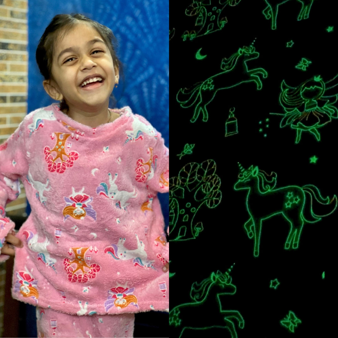 Fairy Glow in the Dark Kids' Pajamas (4-10 Years) | Cute Summer Night Suits