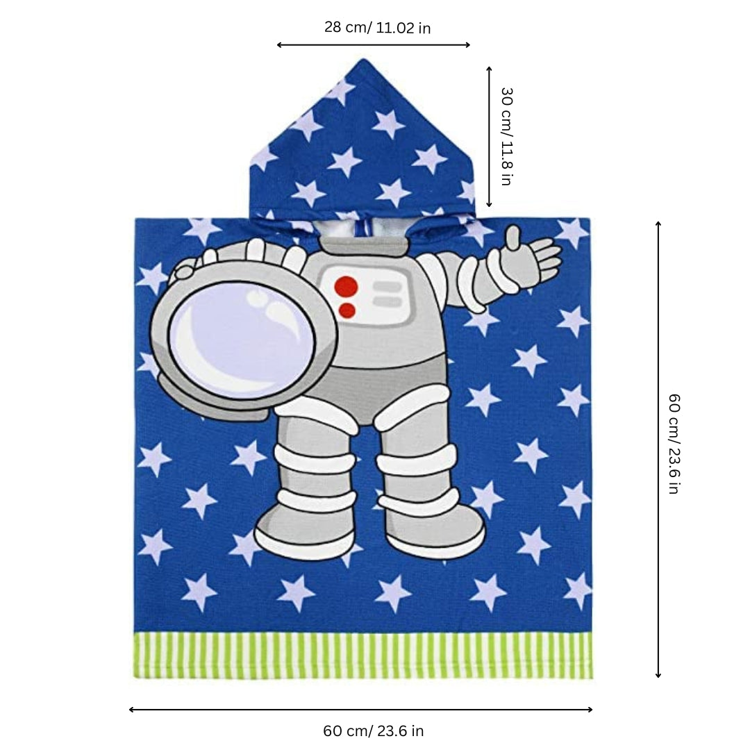 Astronaut Towel for Kids | Hooded Bath Towels for Boys & Girls | 60 x 60cm Toddler Pool Towel with Hood