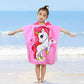 Pink Unicorn Poncho Bath Towel for Kids, 1-7 years | Quick-Drying Microfiber Kids Towel Famyo Shop WH