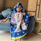 Microfiber astronaut poncho towel for toddlers, quick-dry and super soft