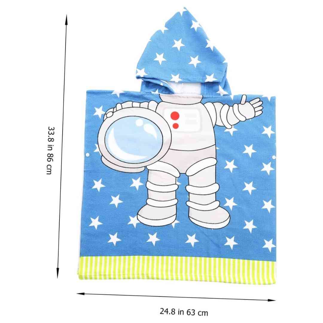 Famyo space explorer hooded baby towel, soft microfiber poncho