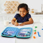 Durable kids pencil box with astronaut print in blue theme