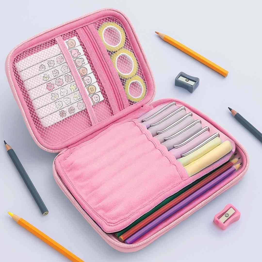 EVA unicorn pencil case in purple for school girls