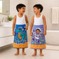 Rexy the Dino and Leo the Astronaut kids towel combo featuring two soft quick-dry terry towels, lightweight absorbent fabric, 70 × 140 cm size, and perfect for bath, beach, pool, swimming, travel, and everyday use.