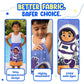 Leo the Astronaut kids towel featuring soft quick-dry terry fabric, lightweight absorbent design, 70 × 140 cm size, and ideal for bath, beach, pool, swimming, travel, and everyday use.