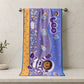 Leo the Astronaut kids towel featuring soft quick-dry terry fabric, lightweight absorbent design, 70 × 140 cm size, and ideal for bath, beach, pool, swimming, travel, and everyday use.