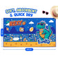 Rexy the Dino kids towel featuring soft quick-dry terry fabric, lightweight absorbent design, 70 × 140 cm size, and ideal for bath, beach, pool, swimming, travel, and everyday use.