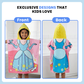 Magical Princess Hooded Poncho Towel for Kids | Quick-Dry, Highly Absorbent Microfiber Bath Towel