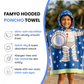 Famyo Astro Design Hooded poncho towel for kids - kids poncho towel - microfiber towel - quick-dry - lab test -  chils safe dyes