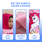 Pink Unicorn Poncho Bath Towel for Kids, 1-7 years | Quick-Drying Microfiber Kids Towel Famyo Shop WH