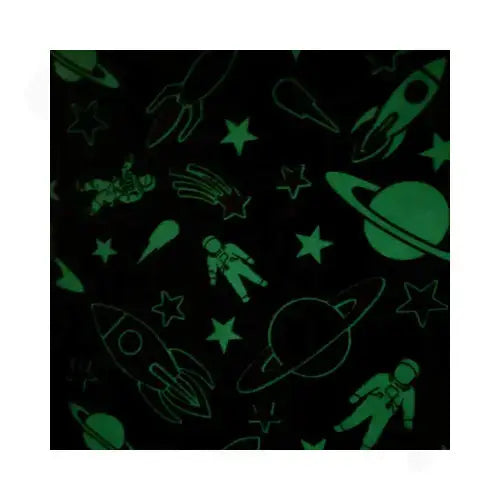 FAMYO's Glow in the Dark Luminous Blankets - Rocket Spaceship Print! Perfect for bedtime stories and added comfort